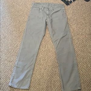 Levi 514 light grey corduroy 33x32